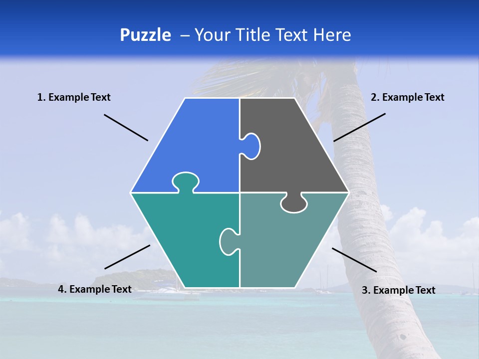 A Palm Tree Sitting On Top Of A Sandy Beach PowerPoint Template