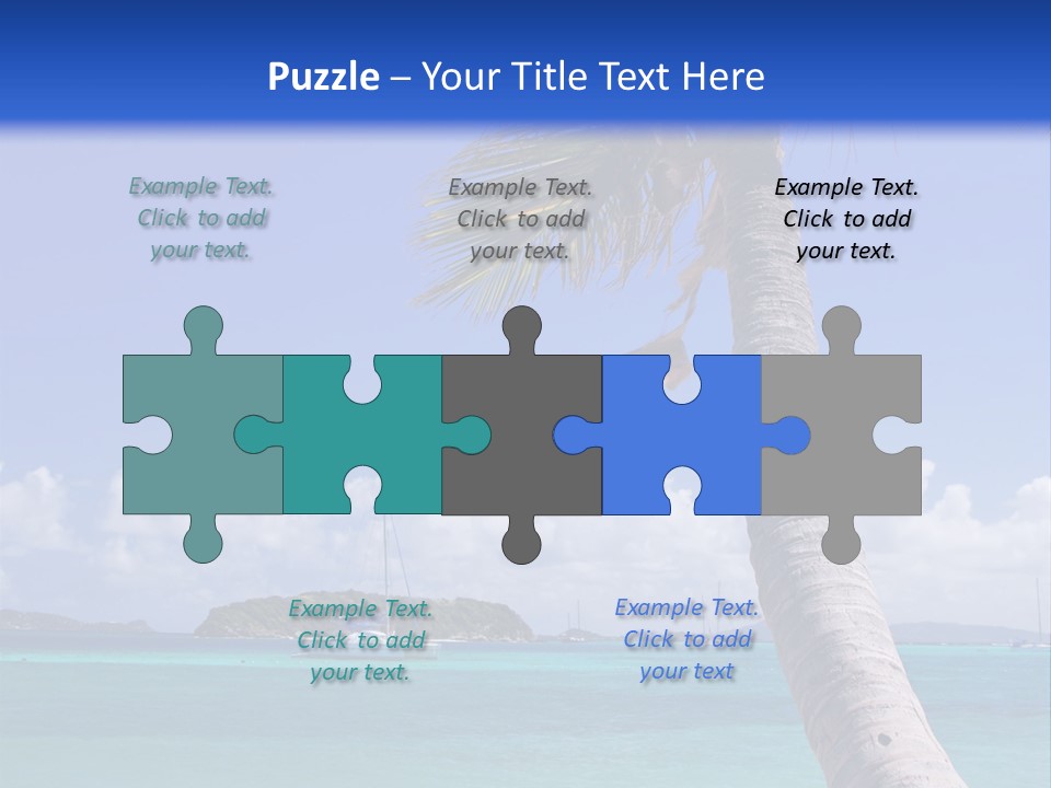 A Palm Tree Sitting On Top Of A Sandy Beach PowerPoint Template