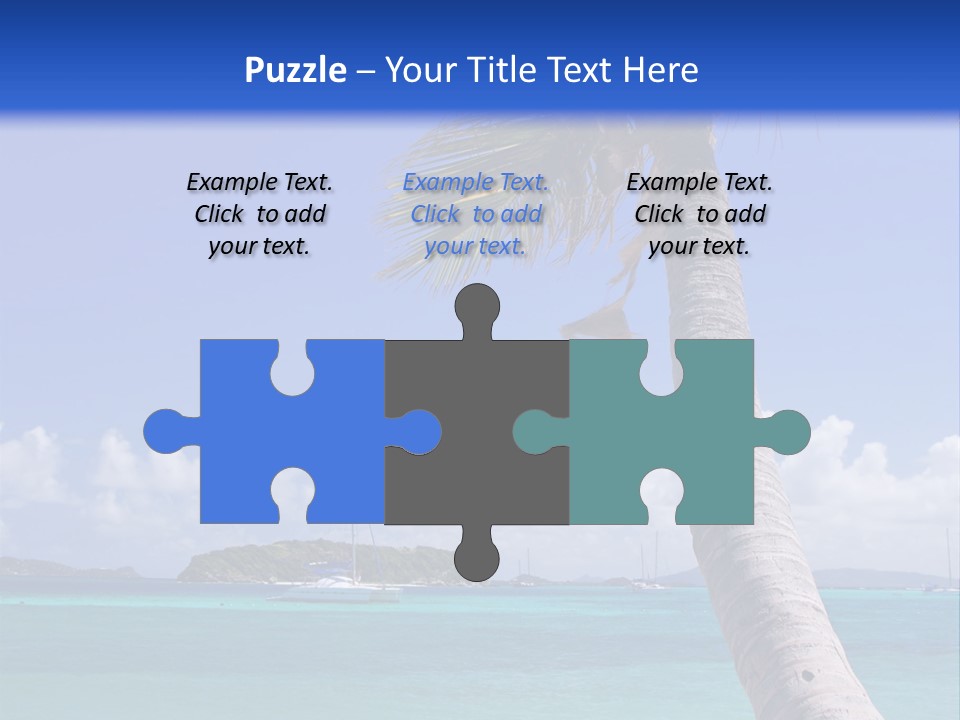 A Palm Tree Sitting On Top Of A Sandy Beach PowerPoint Template