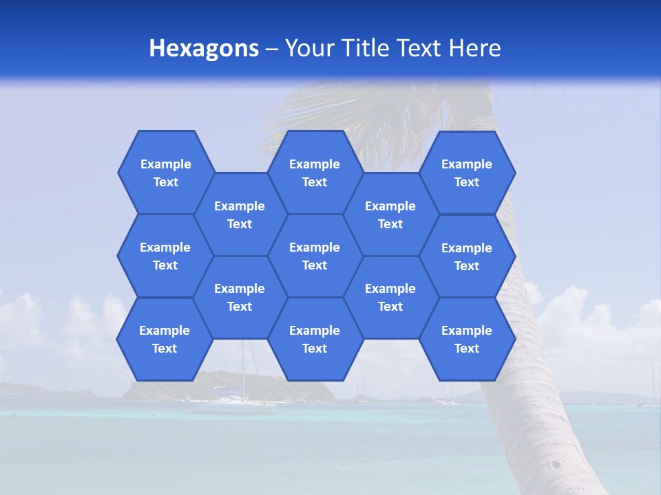 A Palm Tree Sitting On Top Of A Sandy Beach PowerPoint Template