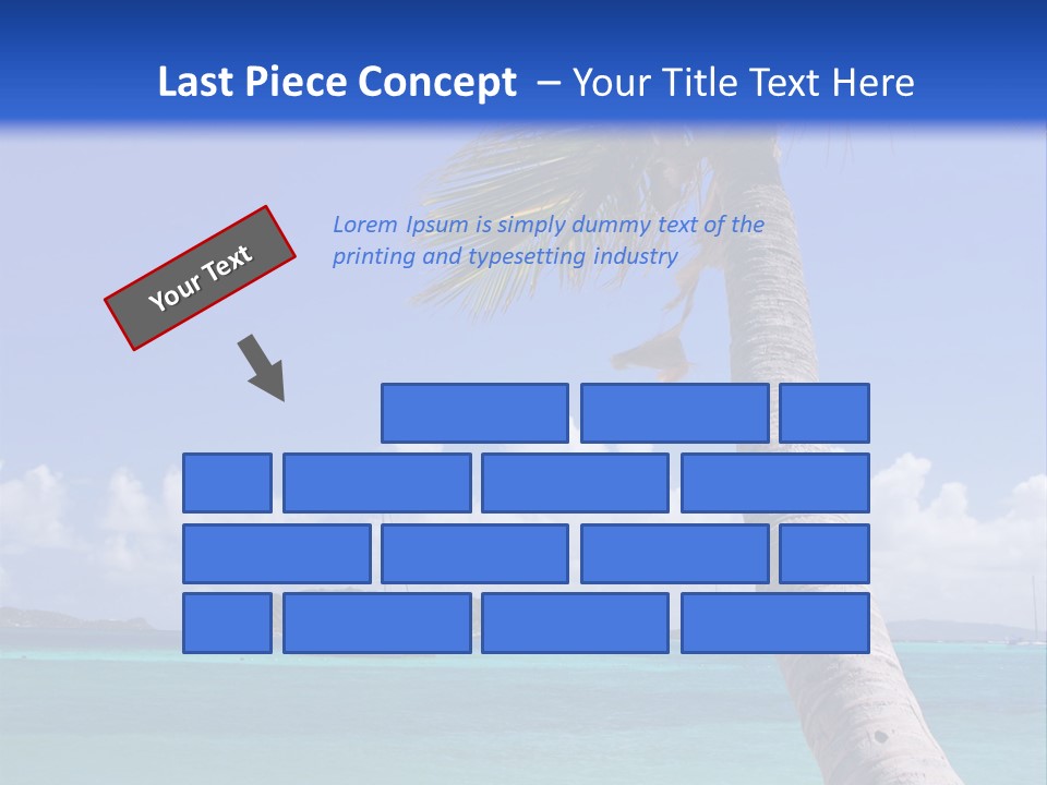 A Palm Tree Sitting On Top Of A Sandy Beach PowerPoint Template