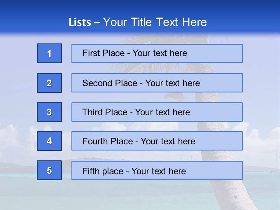 A Palm Tree Sitting On Top Of A Sandy Beach PowerPoint Template