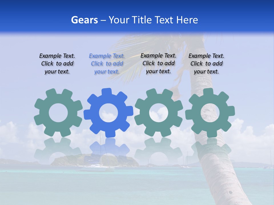 A Palm Tree Sitting On Top Of A Sandy Beach PowerPoint Template