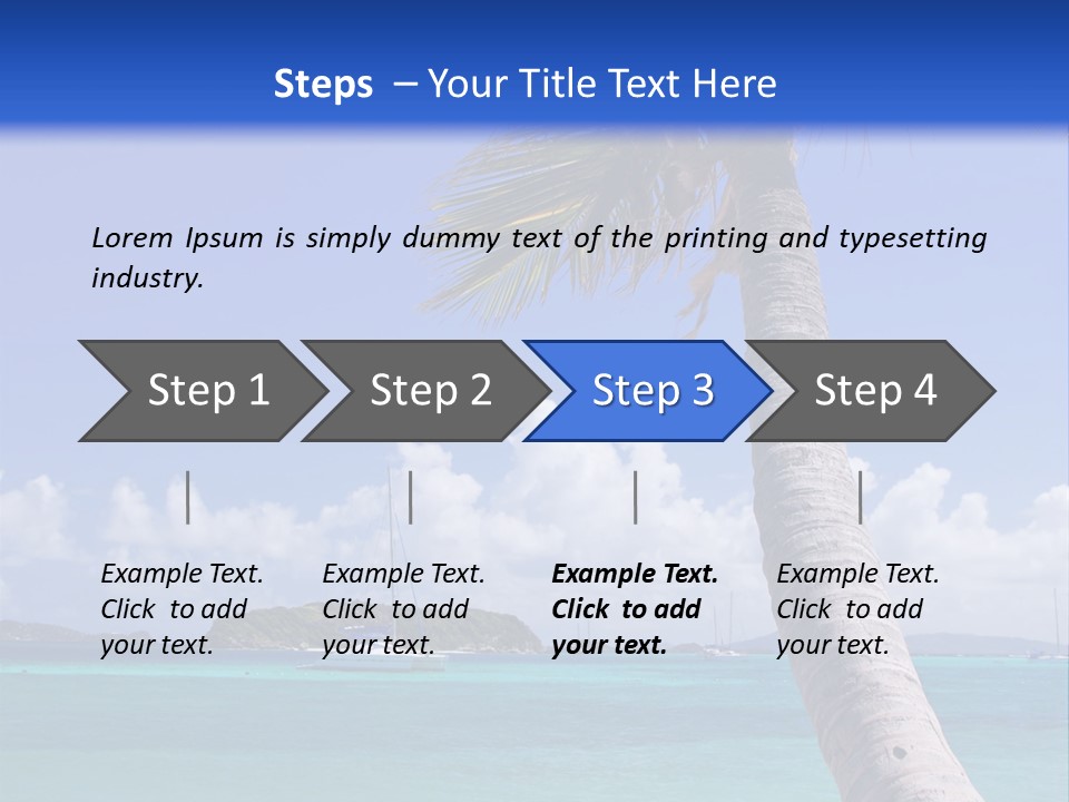 A Palm Tree Sitting On Top Of A Sandy Beach PowerPoint Template