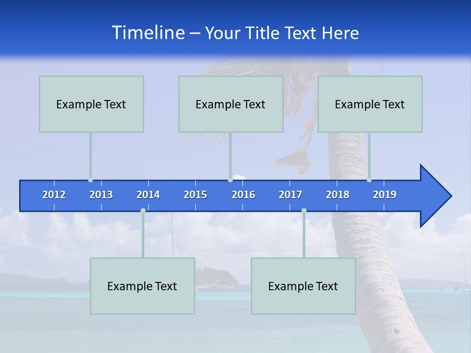 A Palm Tree Sitting On Top Of A Sandy Beach PowerPoint Template