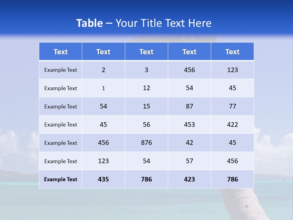 A Palm Tree Sitting On Top Of A Sandy Beach PowerPoint Template