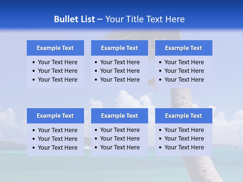 A Palm Tree Sitting On Top Of A Sandy Beach PowerPoint Template