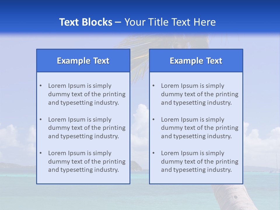 A Palm Tree Sitting On Top Of A Sandy Beach PowerPoint Template