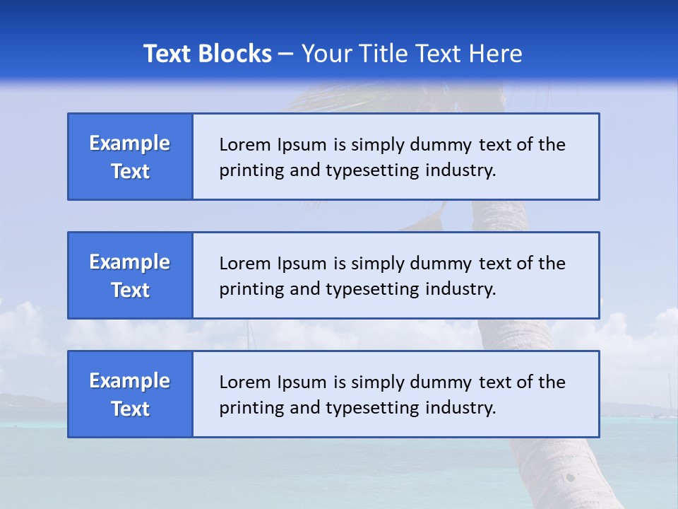 A Palm Tree Sitting On Top Of A Sandy Beach PowerPoint Template