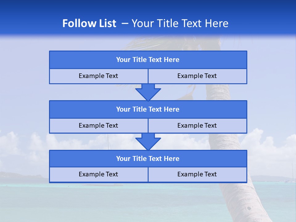 A Palm Tree Sitting On Top Of A Sandy Beach PowerPoint Template