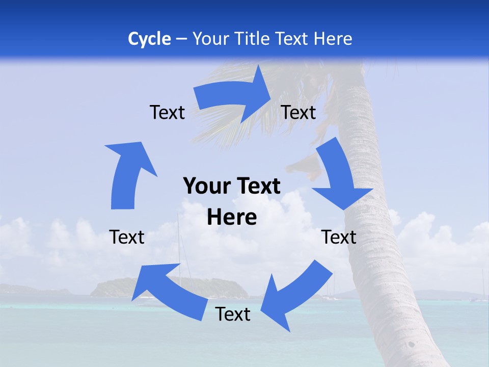 A Palm Tree Sitting On Top Of A Sandy Beach PowerPoint Template