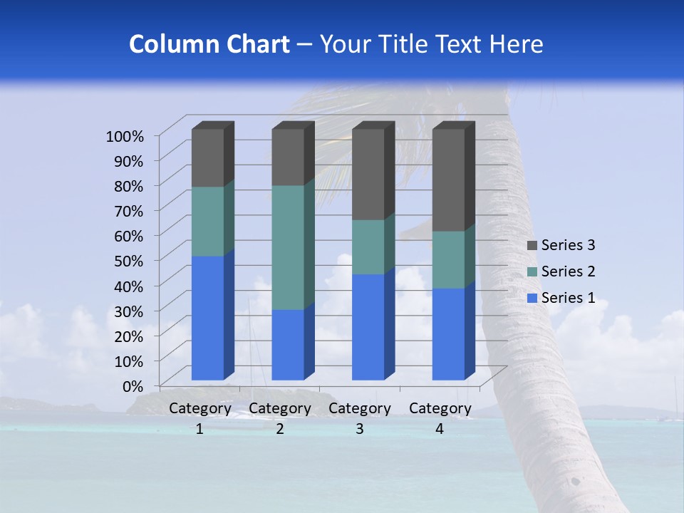 A Palm Tree Sitting On Top Of A Sandy Beach PowerPoint Template