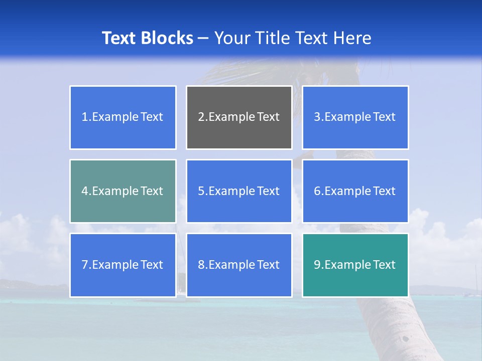 A Palm Tree Sitting On Top Of A Sandy Beach PowerPoint Template