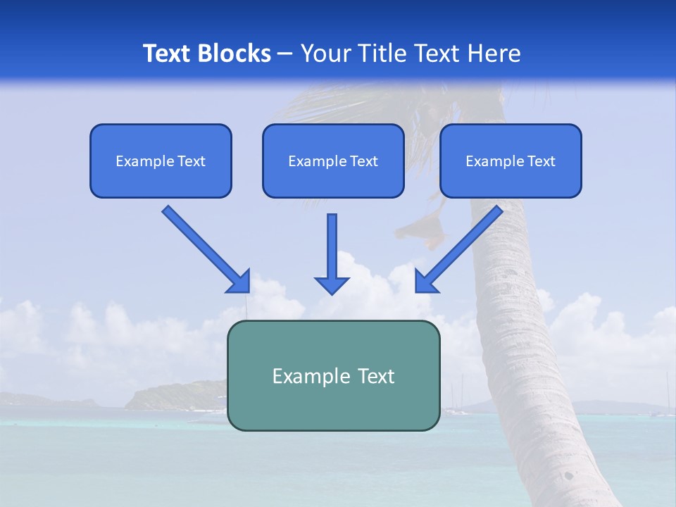 A Palm Tree Sitting On Top Of A Sandy Beach PowerPoint Template