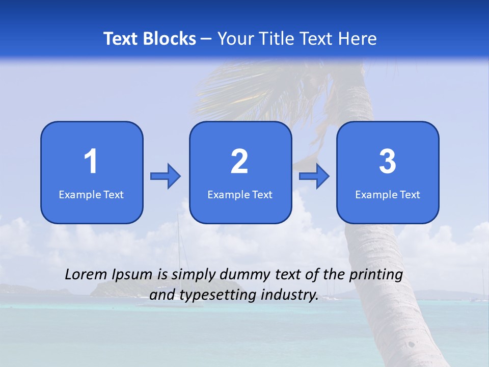 A Palm Tree Sitting On Top Of A Sandy Beach PowerPoint Template