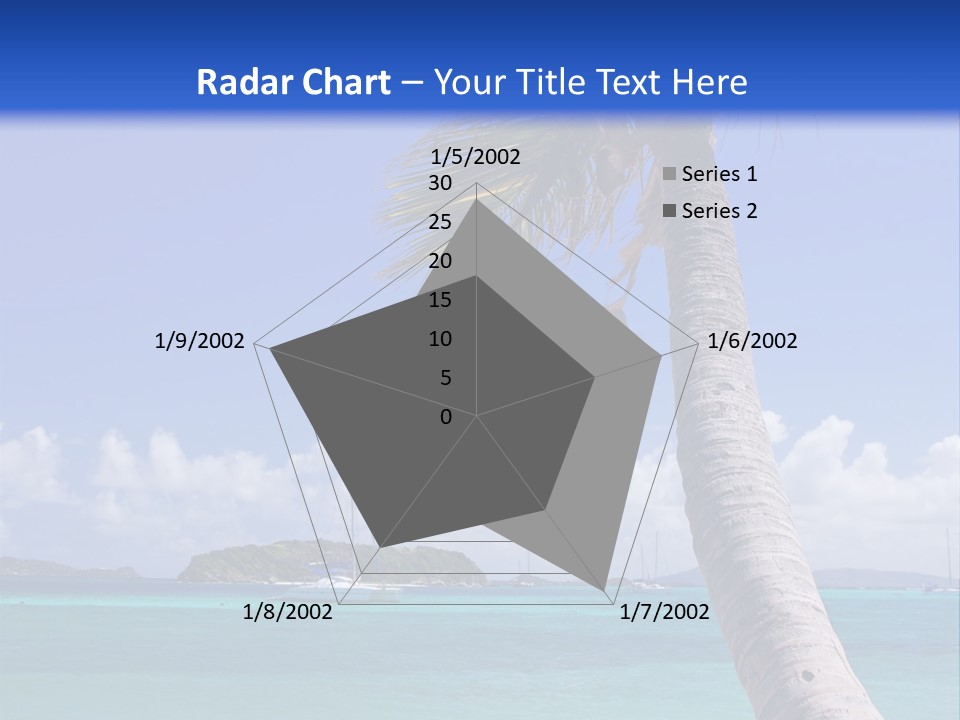 A Palm Tree Sitting On Top Of A Sandy Beach PowerPoint Template