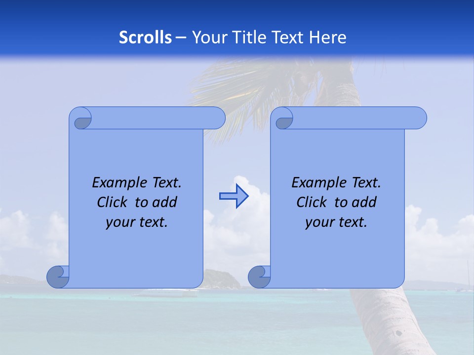 A Palm Tree Sitting On Top Of A Sandy Beach PowerPoint Template