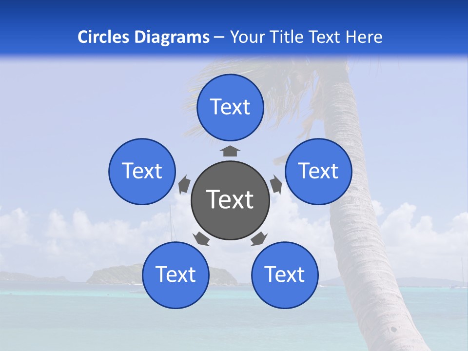 A Palm Tree Sitting On Top Of A Sandy Beach PowerPoint Template