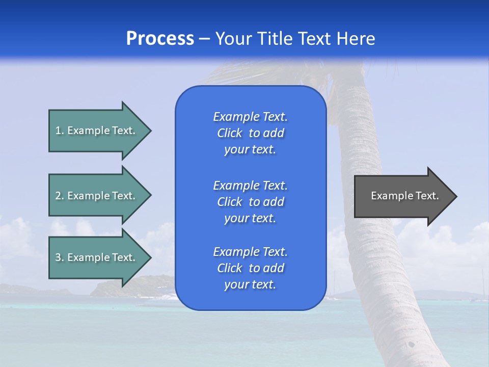 A Palm Tree Sitting On Top Of A Sandy Beach PowerPoint Template