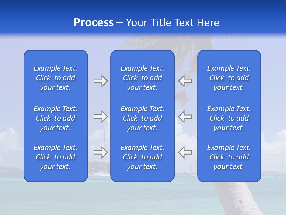 A Palm Tree Sitting On Top Of A Sandy Beach PowerPoint Template