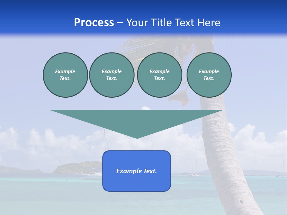 A Palm Tree Sitting On Top Of A Sandy Beach PowerPoint Template