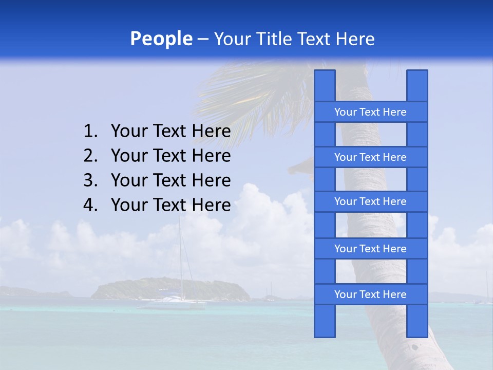 A Palm Tree Sitting On Top Of A Sandy Beach PowerPoint Template