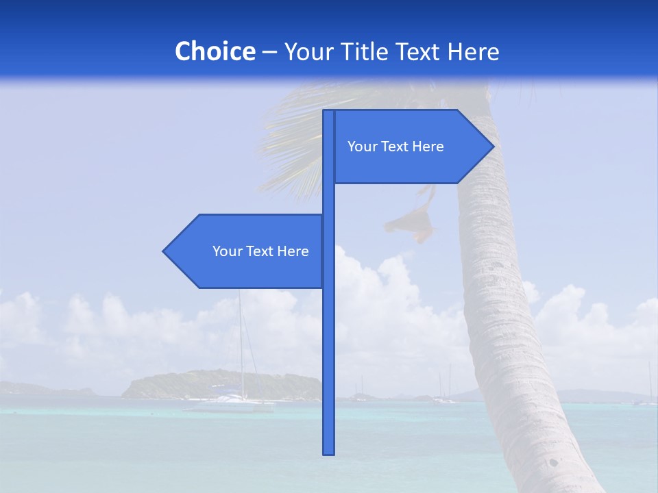 A Palm Tree Sitting On Top Of A Sandy Beach PowerPoint Template