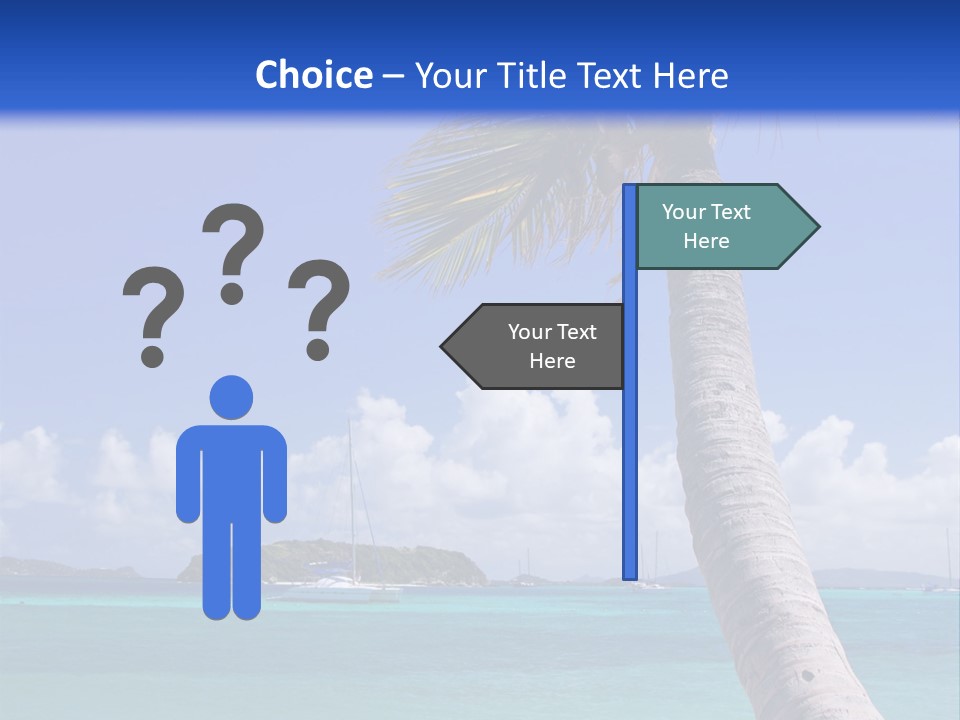 A Palm Tree Sitting On Top Of A Sandy Beach PowerPoint Template
