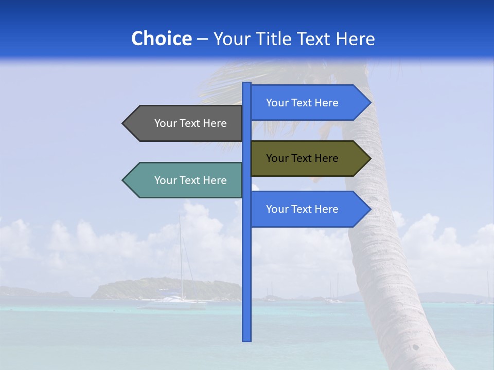 A Palm Tree Sitting On Top Of A Sandy Beach PowerPoint Template