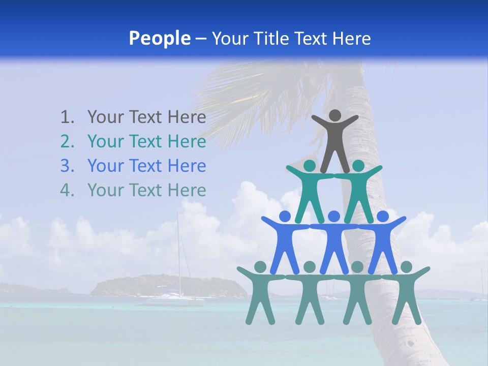 A Palm Tree Sitting On Top Of A Sandy Beach PowerPoint Template