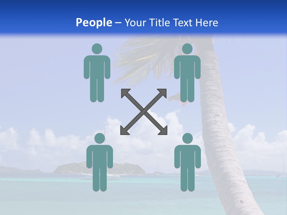 A Palm Tree Sitting On Top Of A Sandy Beach PowerPoint Template