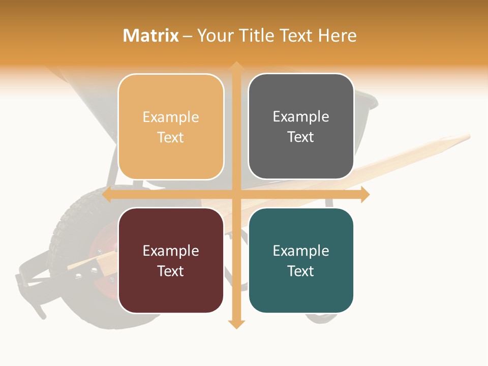 Isolated Wheelbarrow Gardening Tool On White Background PowerPoint Template
