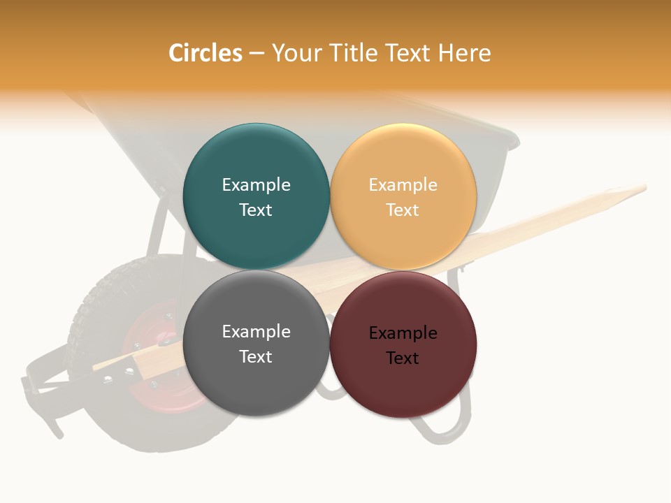 Isolated Wheelbarrow Gardening Tool On White Background PowerPoint Template