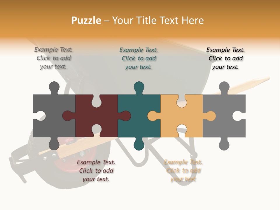 Isolated Wheelbarrow Gardening Tool On White Background PowerPoint Template