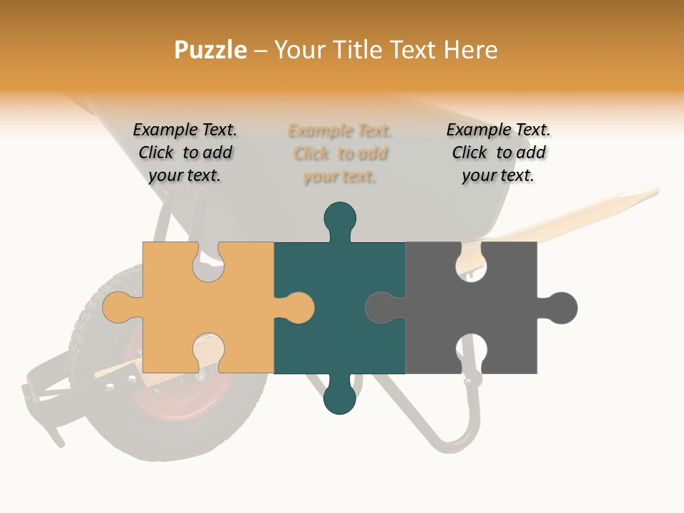 Isolated Wheelbarrow Gardening Tool On White Background PowerPoint Template