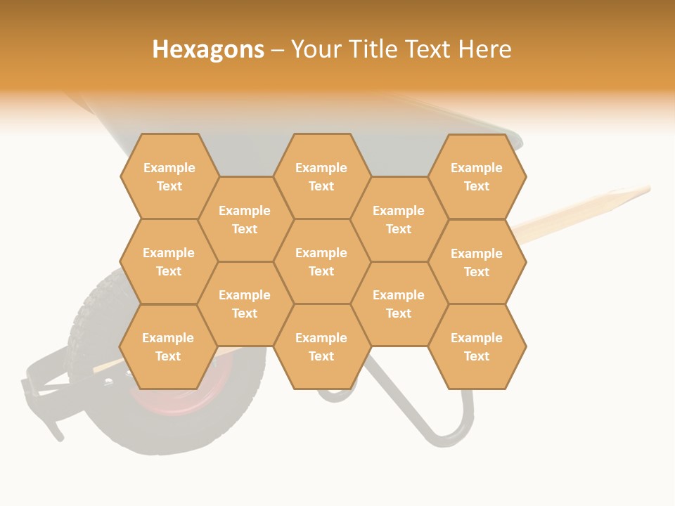 Isolated Wheelbarrow Gardening Tool On White Background PowerPoint Template