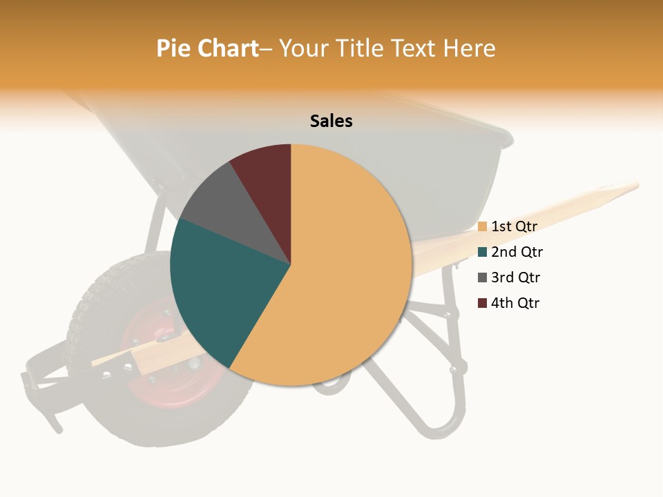 Isolated Wheelbarrow Gardening Tool On White Background PowerPoint Template