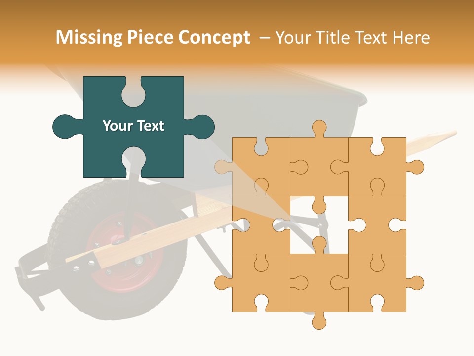 Isolated Wheelbarrow Gardening Tool On White Background PowerPoint Template