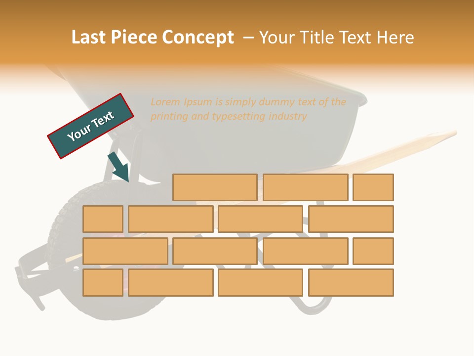 Isolated Wheelbarrow Gardening Tool On White Background PowerPoint Template