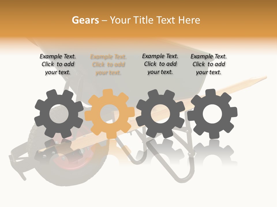 Isolated Wheelbarrow Gardening Tool On White Background PowerPoint Template