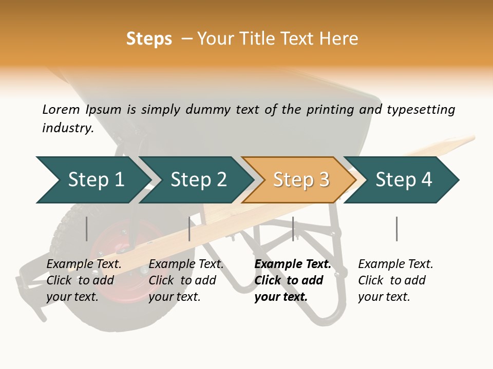 Isolated Wheelbarrow Gardening Tool On White Background PowerPoint Template