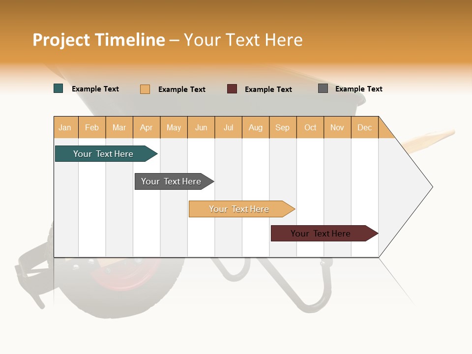 Isolated Wheelbarrow Gardening Tool On White Background PowerPoint Template