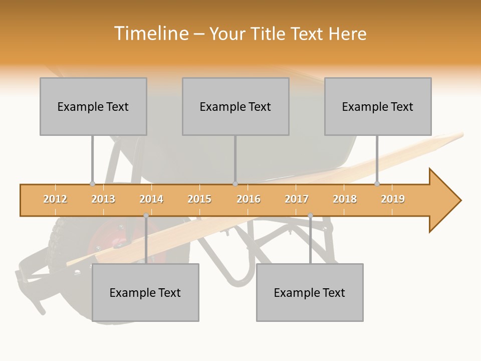 Isolated Wheelbarrow Gardening Tool On White Background PowerPoint Template