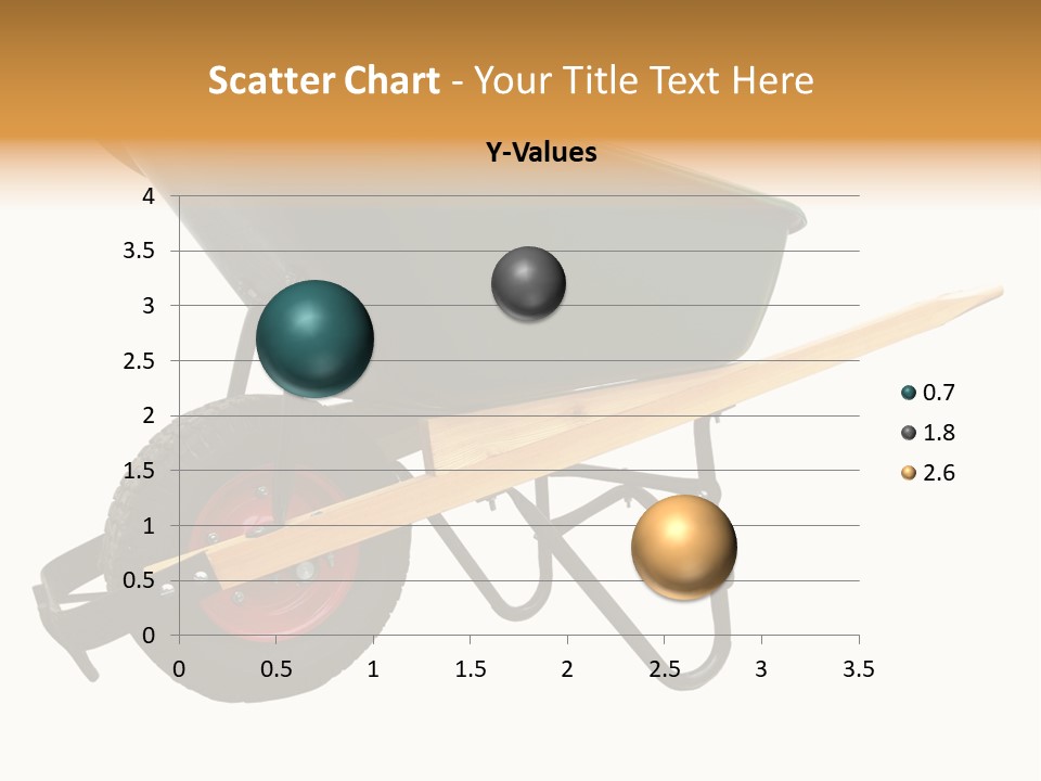 Isolated Wheelbarrow Gardening Tool On White Background PowerPoint Template