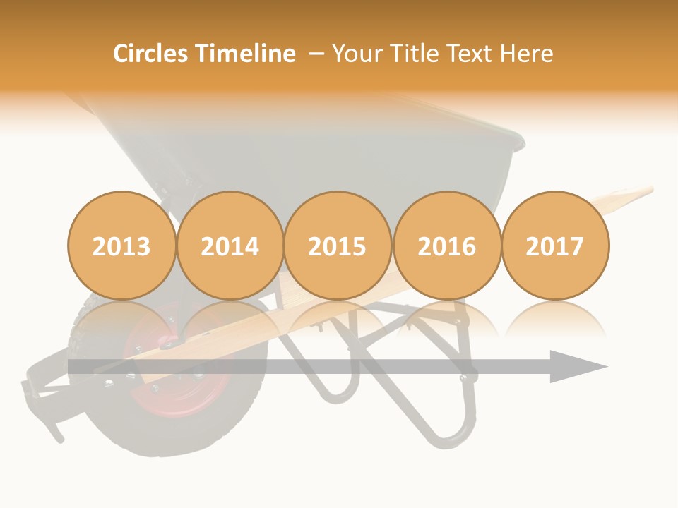 Isolated Wheelbarrow Gardening Tool On White Background PowerPoint Template