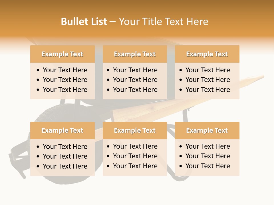 Isolated Wheelbarrow Gardening Tool On White Background PowerPoint Template