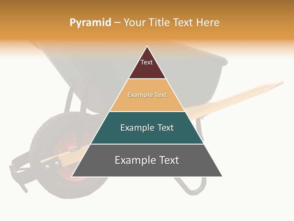 Isolated Wheelbarrow Gardening Tool On White Background PowerPoint Template