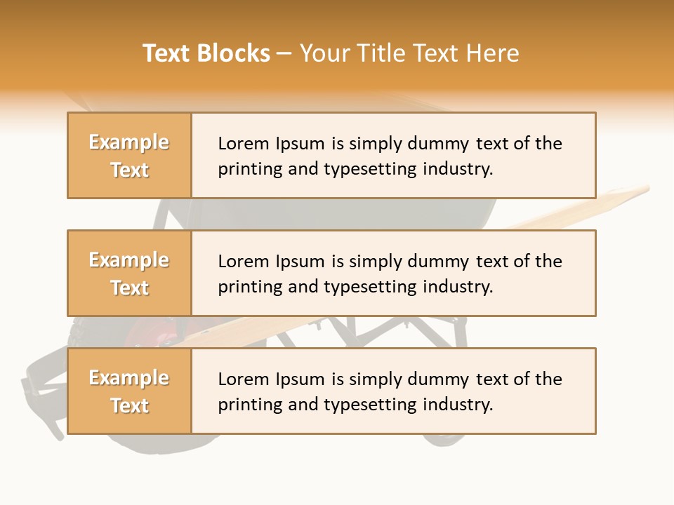 Isolated Wheelbarrow Gardening Tool On White Background PowerPoint Template