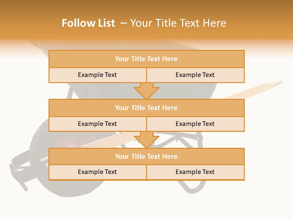 Isolated Wheelbarrow Gardening Tool On White Background PowerPoint Template