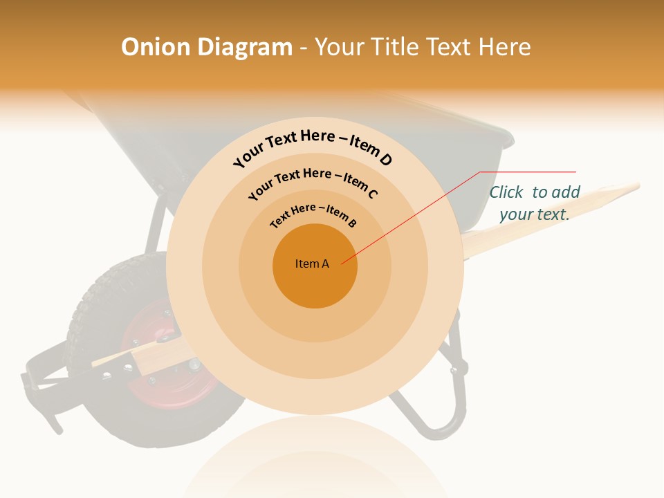 Isolated Wheelbarrow Gardening Tool On White Background PowerPoint Template